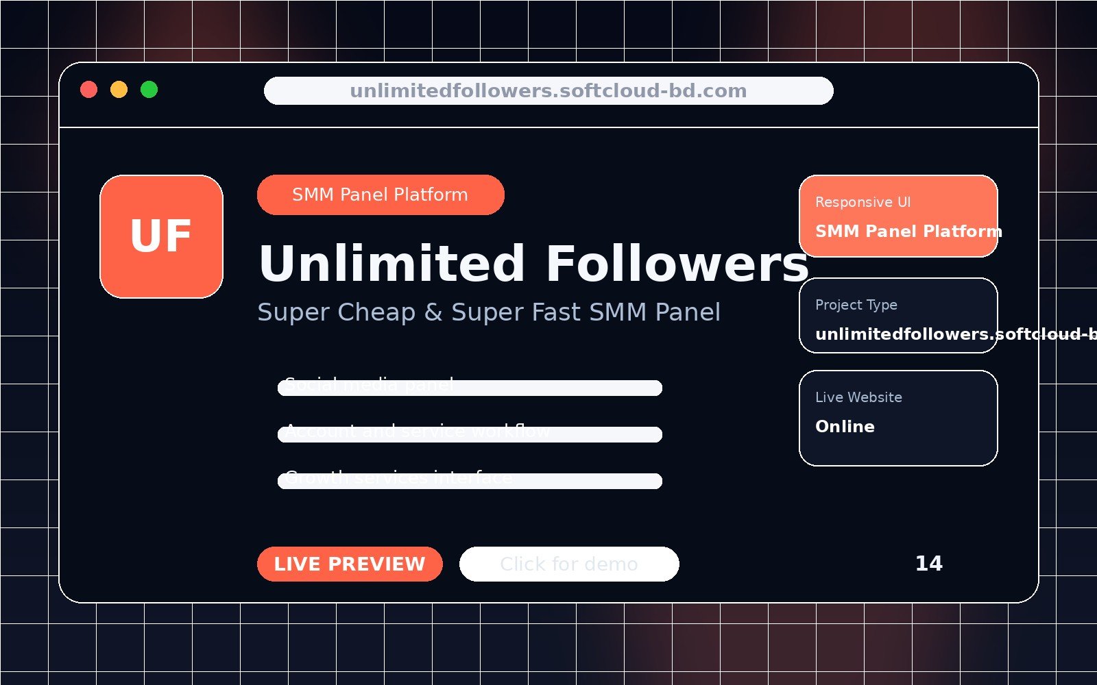 Unlimited Followers project preview